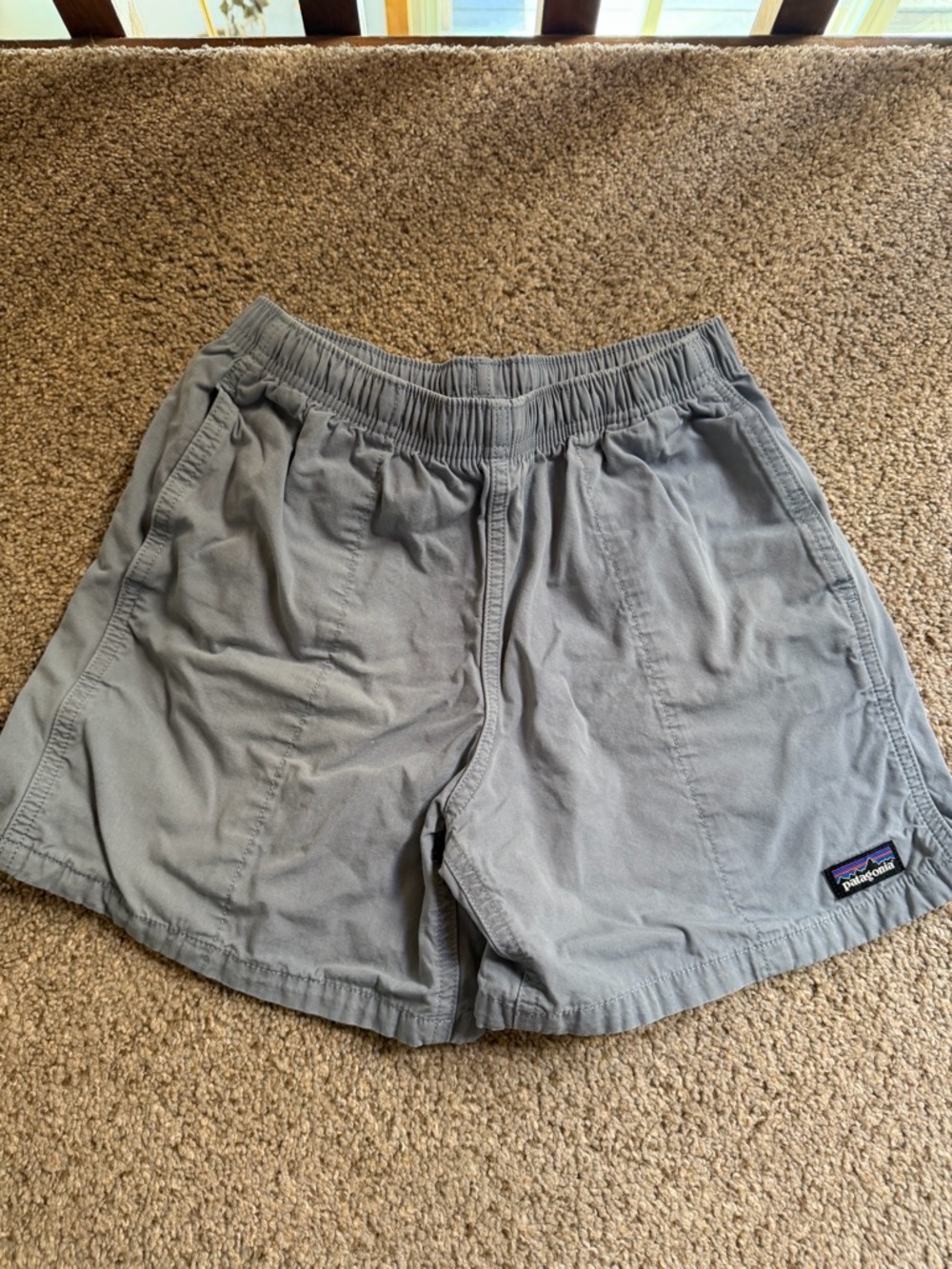 Patagonia Light Gray Casual Elastic-Waist Shorts